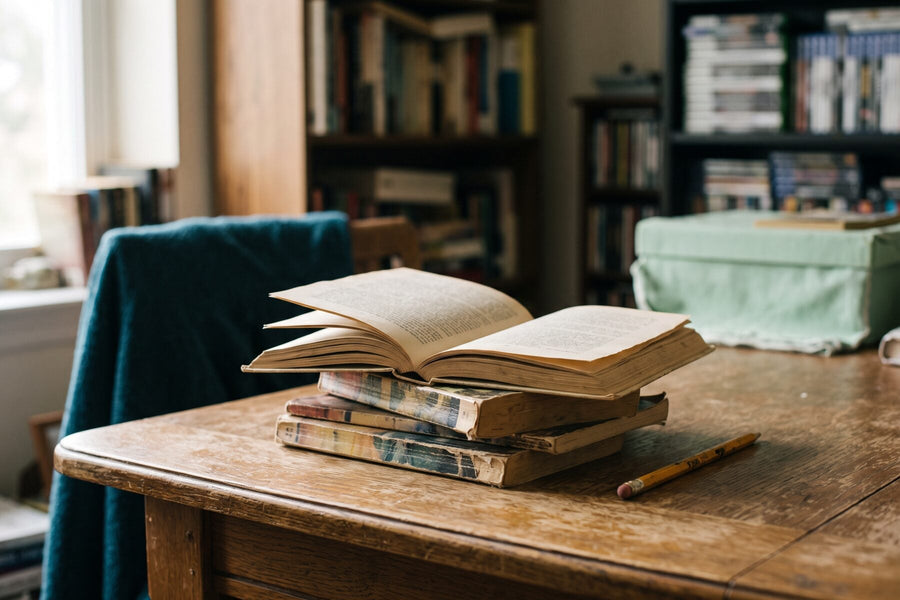 Pile de livres d'occasion vérifiés